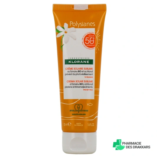 Klorane Polysianes Crème Solaire Sublime Visage