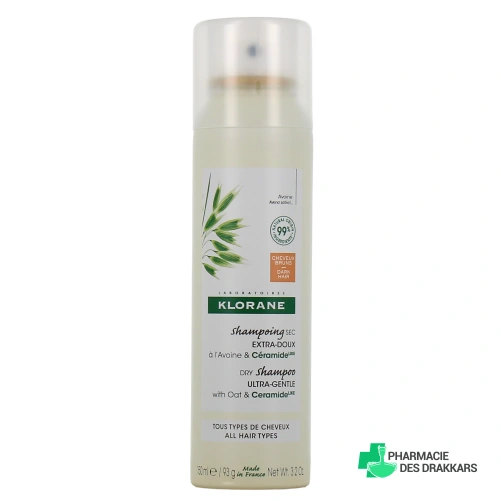 Klorane Shampoing Sec Avoine Céramide Cheveux Bruns