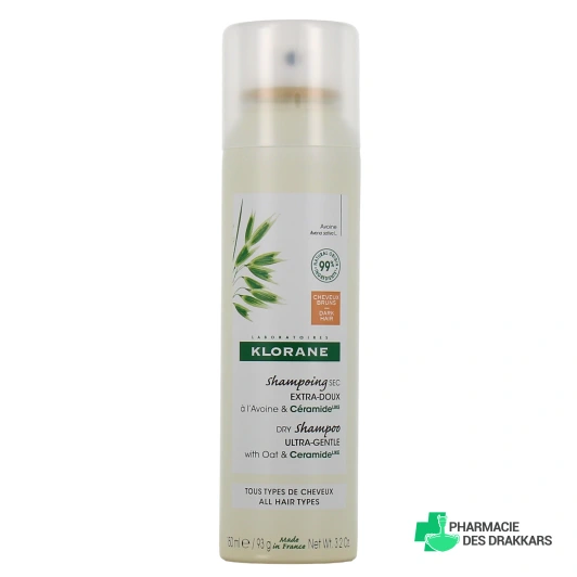 Klorane Shampoing Sec Avoine Céramide Cheveux Bruns