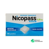 Nicopass 1,5mg pastilles - Vue 360°