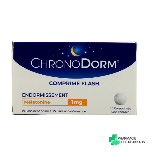 ChronoDorm Mélatonine 1mg Comprimé Fash