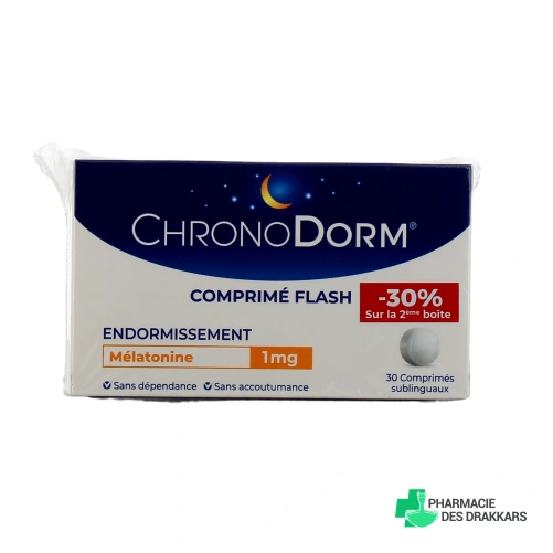 ChronoDorm Mélatonine 1mg Comprimé Fash