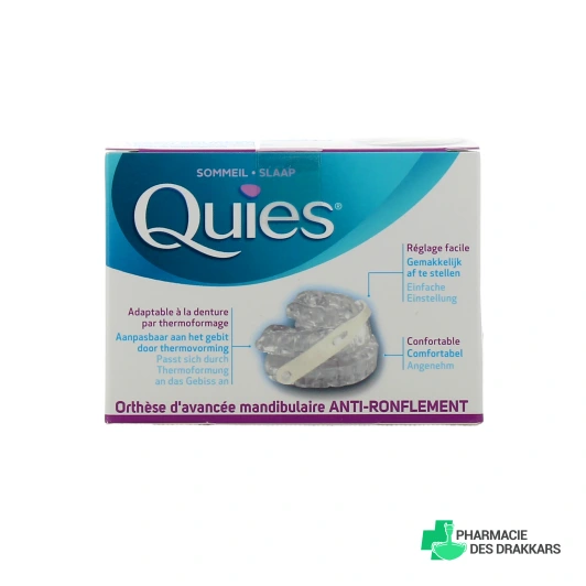 Quies Orthèse d'Avancée Mandibulaire Ronflement et Apnée Modérée du Sommeil