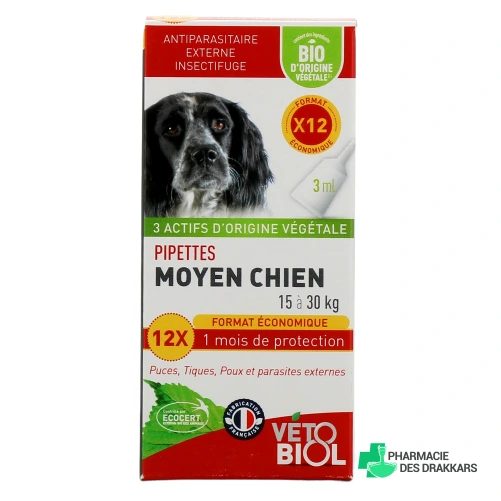 Biovetol Antiparasitaire Pipettes Chien