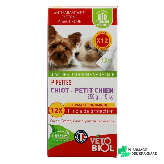 Biovetol Antiparasitaire Pipettes Chien