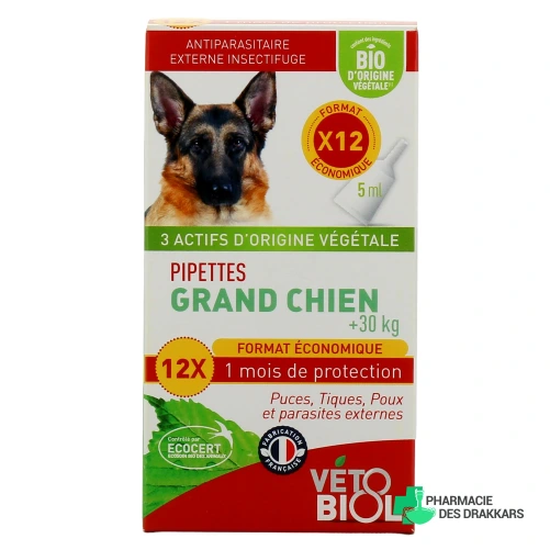 Biovetol Antiparasitaire Pipettes Chien