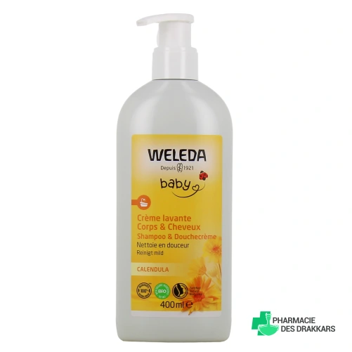 Weleda Bébé Calendula Crème Lavante Bio Corps & Cheveux