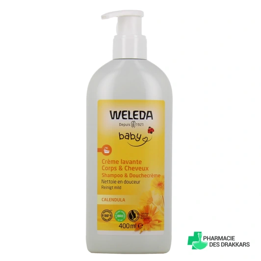 Weleda Bébé Calendula Crème Lavante Bio Corps & Cheveux