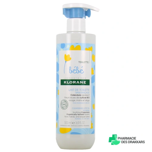 Klorane Bébé Lait de toilette sans rinçage Calendula apaisant