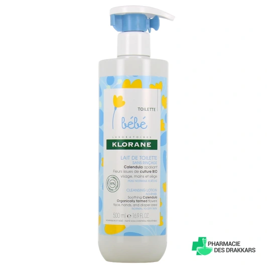 Klorane Bébé Lait de toilette sans rinçage Calendula apaisant