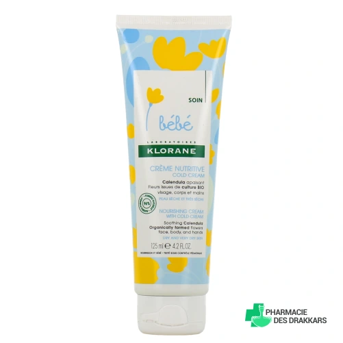 Klorane Bébé Crème Nutritive Cold Cream Calendula Apaisant