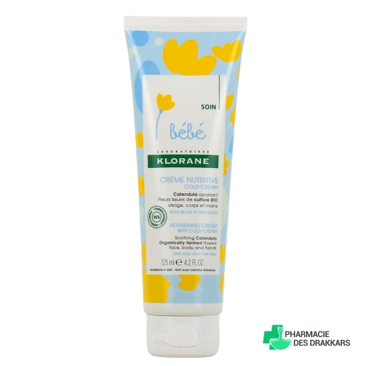 Klorane Bébé Crème Nutritive Cold Cream Calendula Apaisant