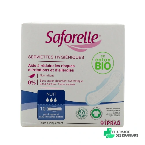 Saforelle Serviettes Hygiéniques Nuit