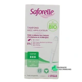 Saforelle Tampons avec applicateur Coton Bio - Vue 360°