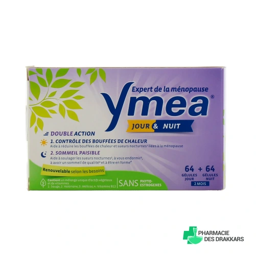 Ymea Ménopause Jour et Nuit - 64 ou 128 gélules