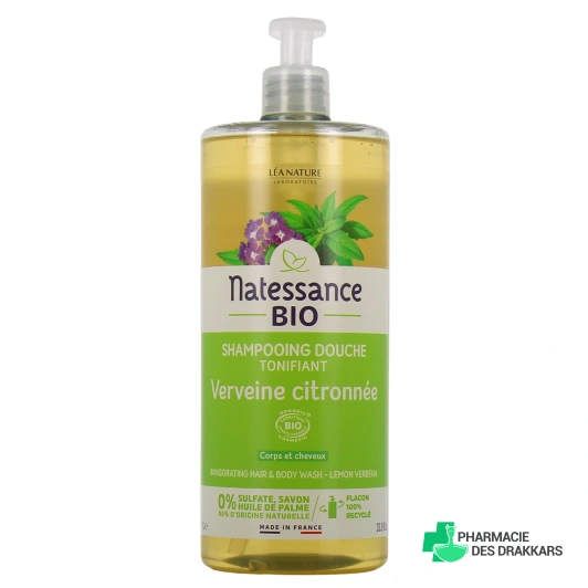 Natessance Shampooing Douche Bio Verveine Citronnée de Provence