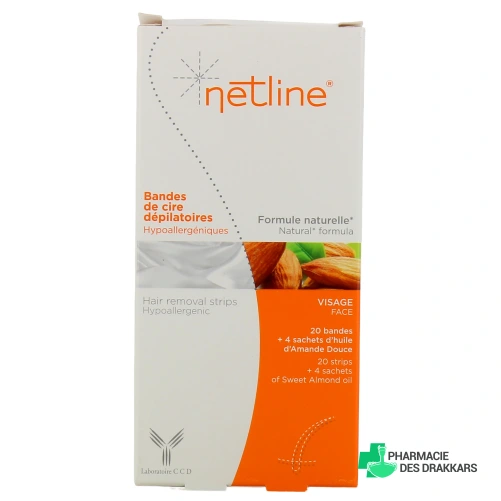 Netline Bandes de cire dépilatoires visage