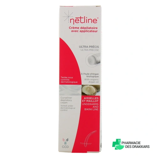 Netline Crème Dépilatoire Applicateur Aisselles et Maillot