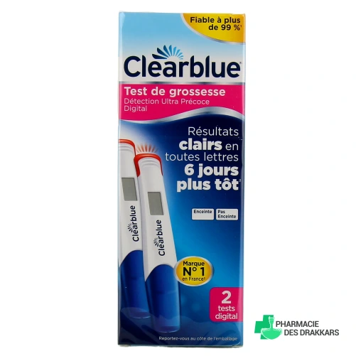 Clearblue Test de Grossesse Détection Ultra Précoce - Vue 360°