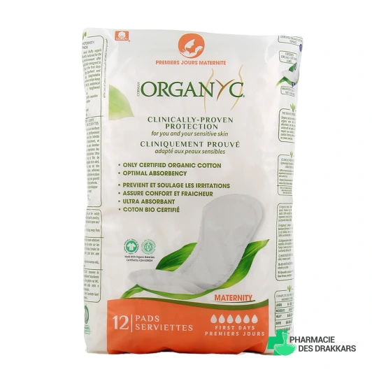 Organyc Serviettes Maternité Premiers Jours