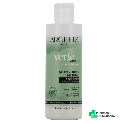 Argiletz Shampooing Argile Verte Cheveux Gras