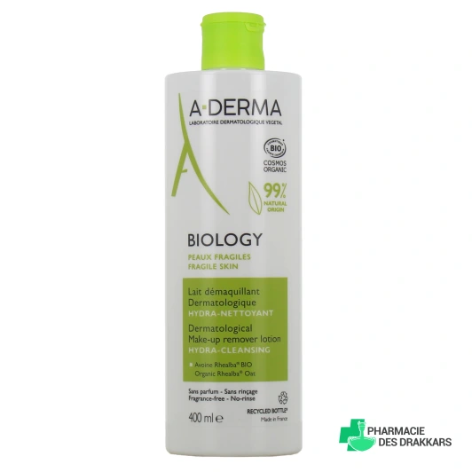 A-Derma Biology Lait Démaquillant Dermatologique Bio