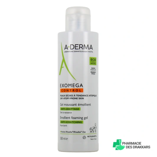 A-Derma Exomega Control Gel Moussant Emollient Anti-Grattage