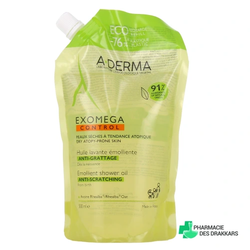 Exomega Control Huile Lavante Émolliente Anti-Grattage