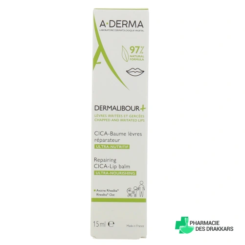 A-Derma Dermalibour+ Cica Baume Lèvres Réparateur