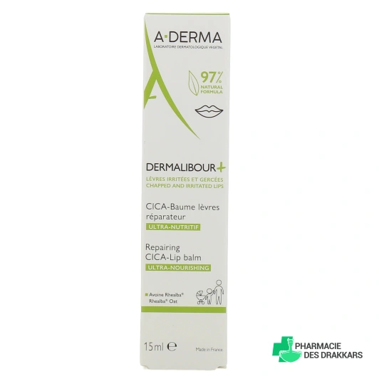 A-Derma Dermalibour+ Cica Baume Lèvres Réparateur