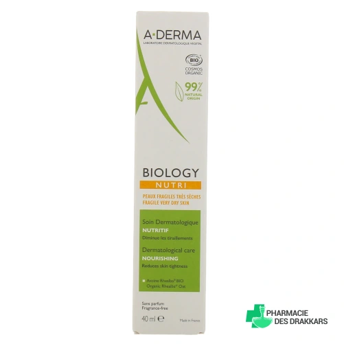 A-Derma Biology Nutri Soin Dermatologique Nutritif Bio