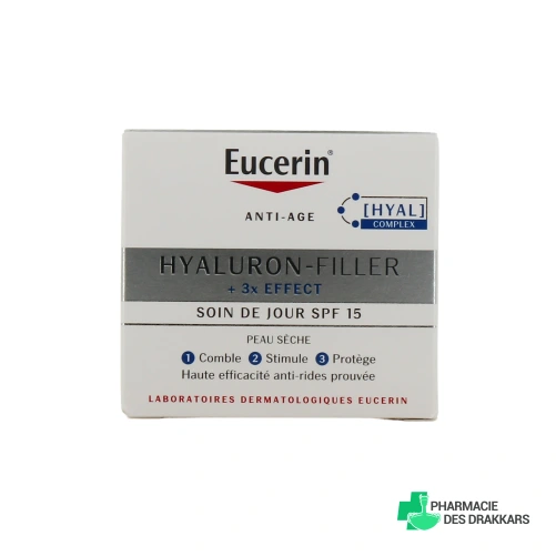 Eucerin Hyaluron-Filler 3X Effect SPF 15 Soin de Jour Peau Sèche