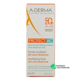 A-Derma Protect AC Fluide Solaire Matifiant SPF 50+ - Vue 360°