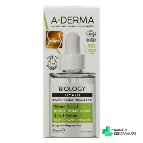 A-Derma Biology Hyalu Sérum 3 en 1 Bio