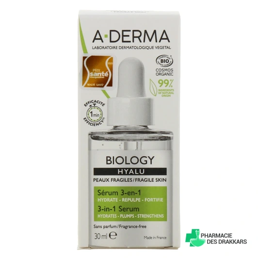 A-Derma Biology Hyalu Sérum 3 en 1 Bio