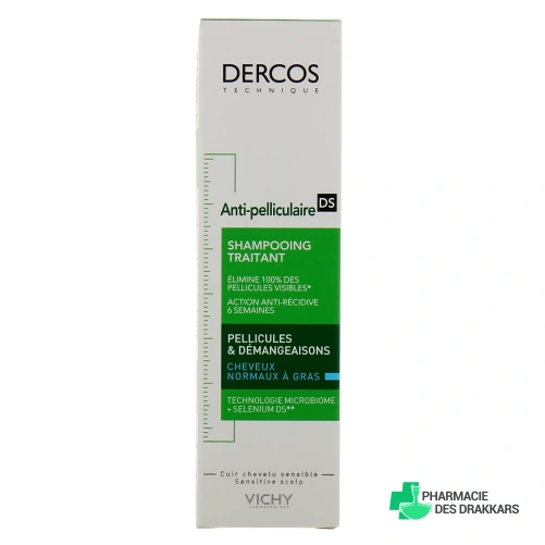 Dercos Shampooing Traitant Anti-Pelliculaire Cheveux Normaux à Gras