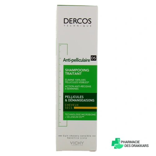 Dercos Shampooing Anti-Pelliculaire Traitant Cheveux Secs