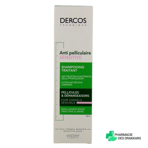 Dercos Shampooing Traitant Anti-Pelliculaire Cuir Chevelu Sensible