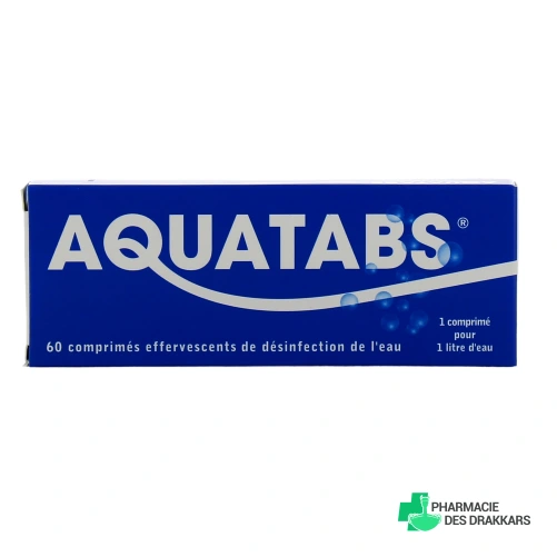 Aquatabs Désinfection de l'eau comprimés effervescents