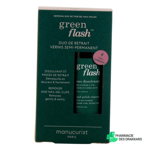 Manucurist Green Flash Duo de Retrait Vernis Semi-Permanent