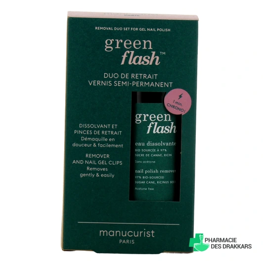 Manucurist Green Flash Duo de Retrait Vernis Semi-Permanent