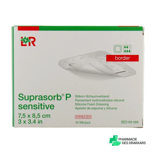 Suprasorb P Sensitive Pansements Hydrocellulaires siliconés