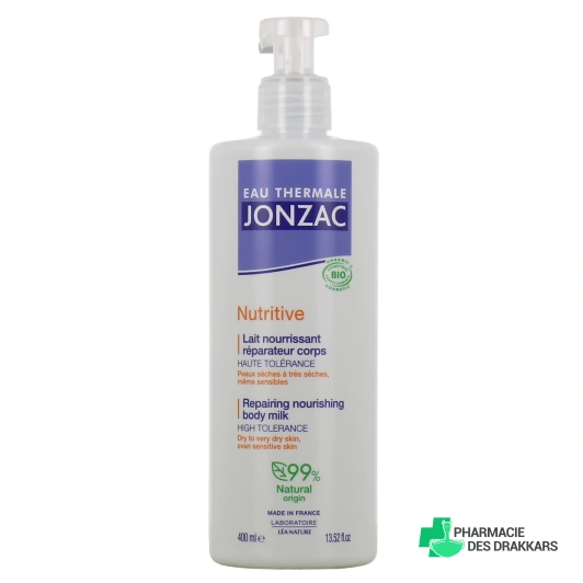 Jonzac Nutritive Lait Nourrissant Réparateur Corps Bio