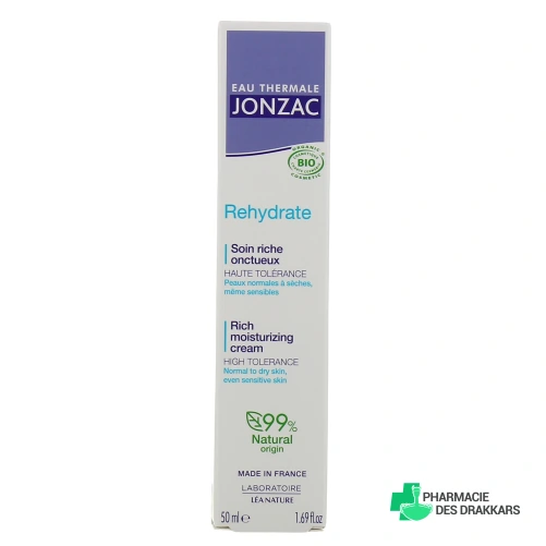 Jonzac Rehydrate Soin Riche Onctueux Bio
