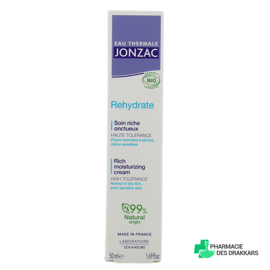 Jonzac Rehydrate Soin Riche Onctueux Bio