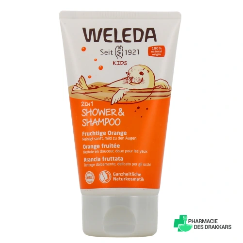 Weleda Kids Shampooing Douche 2 en 1 Orange Fruitée