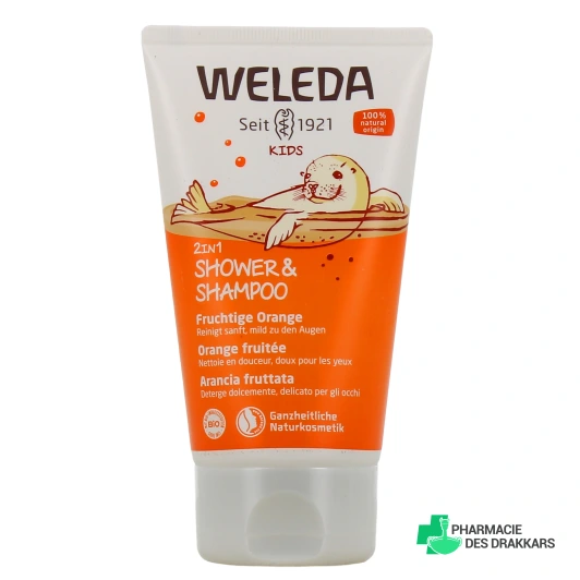 Weleda Kids Shampooing Douche 2 en 1 Orange Fruitée