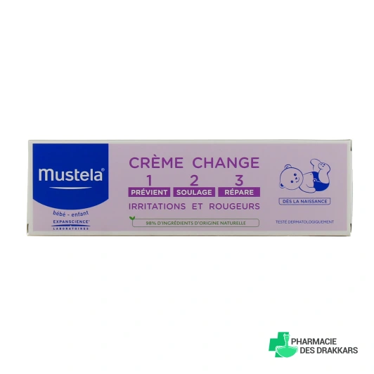 Mustela Crème change 1>2>3  Soin complet de l’épiderme fessier