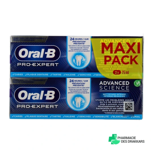 Oral B Pro Expert Advanced Science Dentifrice Nettoyage intense
