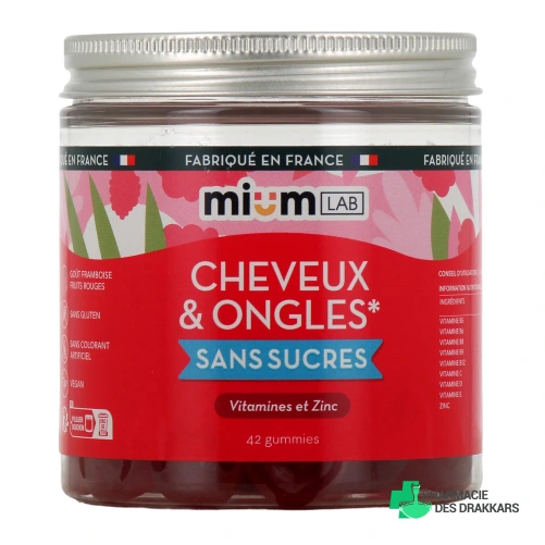 Mium Lab Cheveux et Ongles Gummies Sans sucres